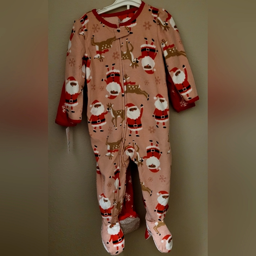 Carters Just One You Toddler Santa Clause Footed Pajama
